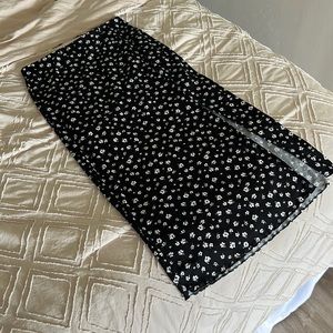 H&M Midi Floral Skirt Size S